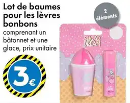 TEDi Lot de baumes pour les lèvres bonbons offre