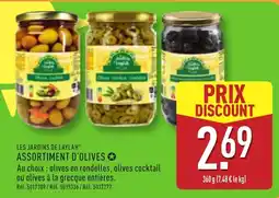 ALDI LES JARDINS DE LAYLAH ASSORTIMENT D'OLIVES offre