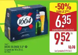 ALDI 1664 BIÈRE BLONDE offre