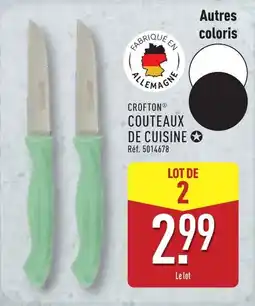 ALDI CROFTON COUTEAUX DE CUISINE offre