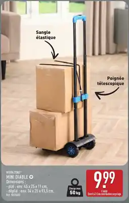 ALDI WORKZONE MINI DIABLE offre