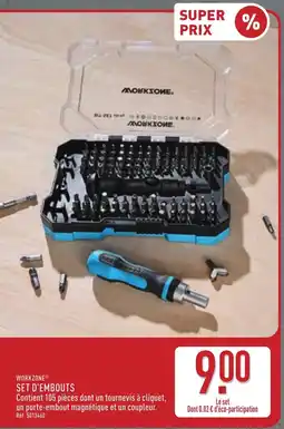 ALDI WORKZONE SET D'EMBOUTS offre