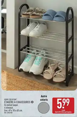 ALDI HOME CREATION ÉTAGÈRE À CHAUSSURES offre