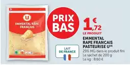 U Express U Emmental râpé français offre
