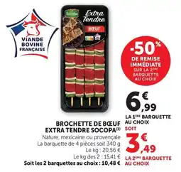 U Express Socopa Brochette de bœuf extra tendre offre