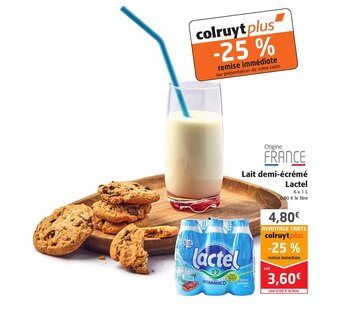 Colruyt Lait demi-écrémé lactel offre