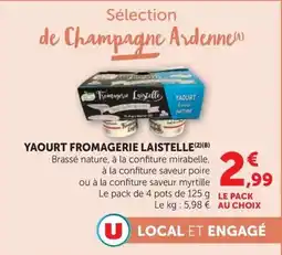 U Express Fromagerie Laistelle Yaourt offre