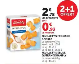 U Express Kambly FEUILLETY'S FROMAGE offre