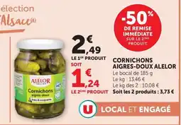 U Express ALELOR Cornichons aigres-doux offre