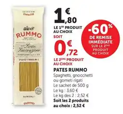 U Express RUMMO Pates offre