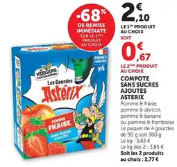 U Express Les Gourdes Astérix offre