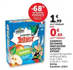 U Express Les Gourdes Astérix offre