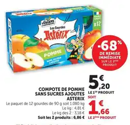 U Express Les Gourdes Astérix offre