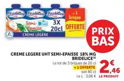 U Express BRIDELICE Creme legere UHT semi-epaisse offre