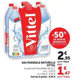 U Express Vittel Eau Minérale Naturelle offre