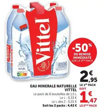 U Express Vittel Eau Minérale Naturelle offre