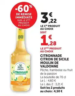 U Express Moulin de Valdonne Citronnade offre
