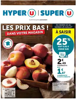 Super U Peche ou nectarine jaune offre