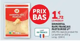 Super U U Emmental râpé français offre