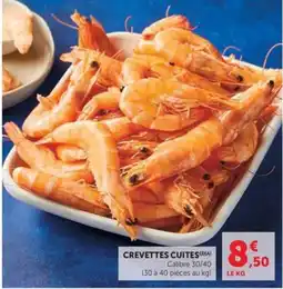 Hyper U CREVETTES CUITES offre