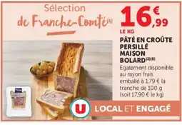 Super U BOLARD Pâté en croûte persillé maison offre