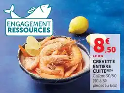 Super U CREVETTE ENTIERE CUIT offre