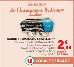 Super U Fromagerie Laistelle Yaourt offre