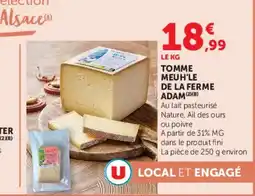 Super U TOMME MEUH'LE DE LA FERME ADAM offre