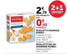 Super U Kambly Feuilletys Fromage offre