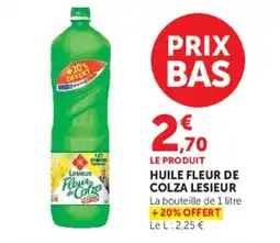 Super U Lesieur Huile Fleur de Colza offre