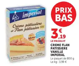 Super U imperial Crème flan pâtissière vanille offre