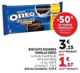 Hyper U OREO Biscuits fourrés vanille offre
