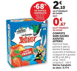 Super U Les Gourdes Astérix offre