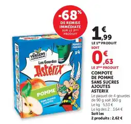 Super U Les Gourdes Astérix offre