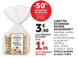 Super U JACQUEMART Lunettes de Romans offre