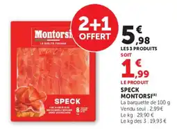 Super U Montorsi Speck offre