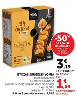 Hyper U Yomia Gyozas Poulet offre