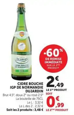 Hyper U DUJARDIN Cidre bouche offre