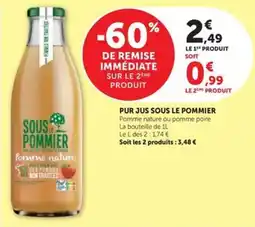 Hyper U Sous Le Pommier Pur jus des pommes de France offre