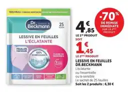 Hyper U Dr. Beckmann Lessive en feuilles L'éclatante offre