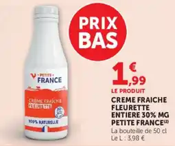 Super U PETITE FRANCE CRÈME FRAÎCHE FLEURETTE offre