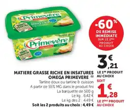 Super U Primevère Tartine doux offre