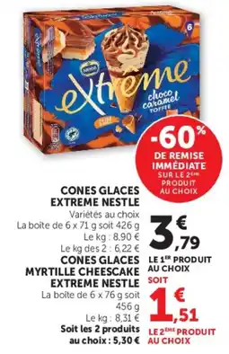 Super U Nestle Cones Glaces Extreme offre
