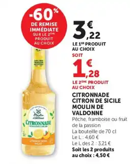 Super U Moulin de Valdonne Citronnade offre