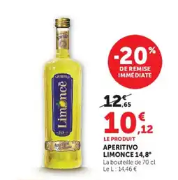 Super U Limonce Aperitivo Siciliana offre