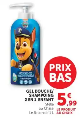 Super U PAW Patrol Gel douche/shampoing 2 en 1 enfant offre