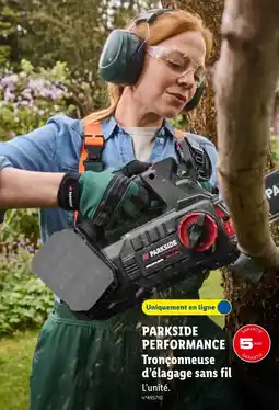 Lidl PARKSIDE Tronçonneuse d'élagage sans fil offre