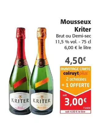 Colruyt Mousseux kriter offre