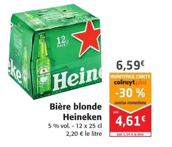 Colruyt Bière blonde heineken offre