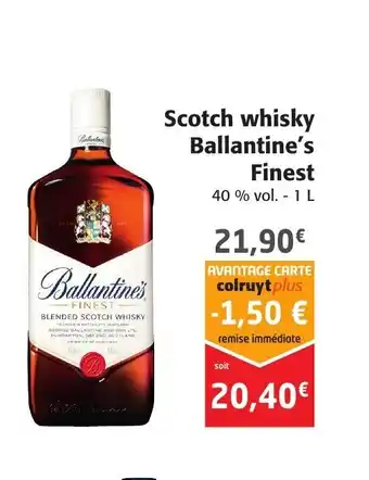 Colruyt Scotch whisky ballantine's finest offre